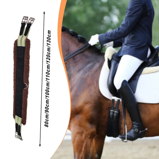 Ceinture de cheval droite antidérapante, boucle en acier inoxydable souple, sangle courte pour compétition, entraînement, équitation