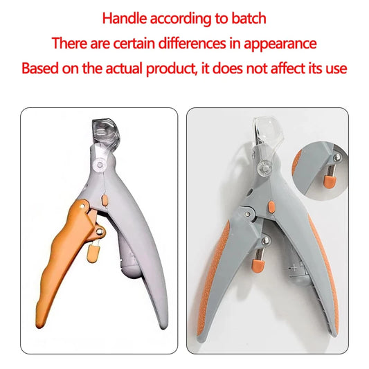 Coupe-ongles double face pour animaux de compagnie, lumière LED, pour chats et chiens, grossissement 5x, outil de coupe des ongles facile pour vos amis en fourrure