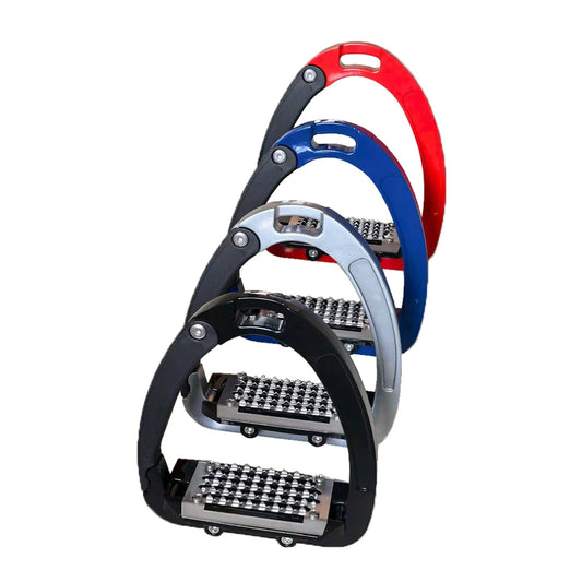 Étriers de cheval de sécurité en aluminium, taille 12,5 cm avec coussinets en acier inoxydable
