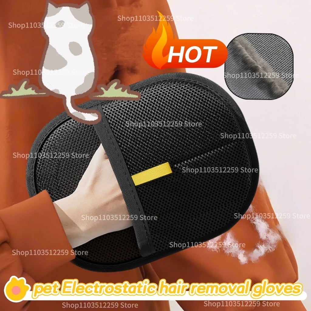 Gants d'épilation électrostatiques pour animaux de compagnie, gants d'épilation à poils collants, collecte de poils de chat, outil de nettoyage des poils de chat