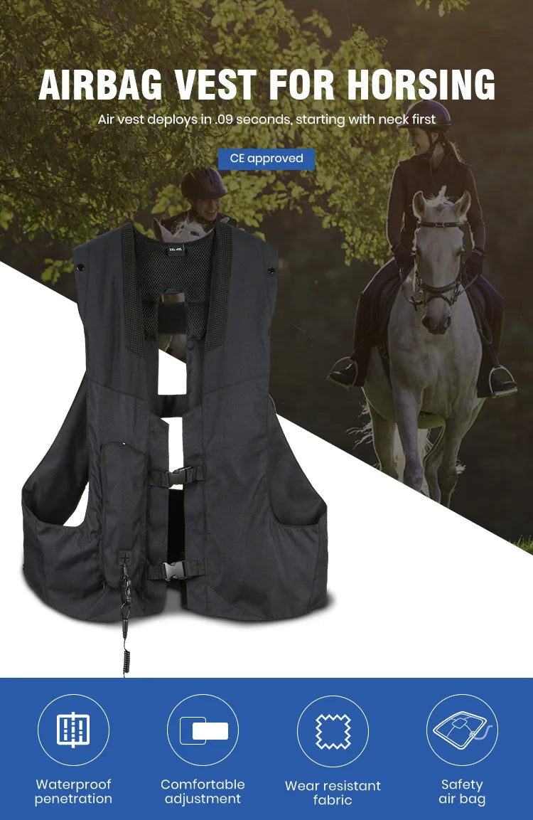 Gilet d'équitation de grande taille, avec Airbag, coupe-vent, Protection du corps, équitation, OEM